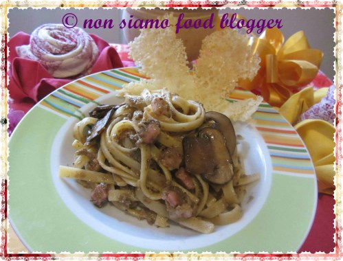 Cacio e Pepe Funghi e Pancetta