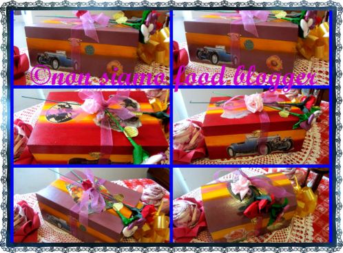 Bauletti decorati a mano con decoupage.